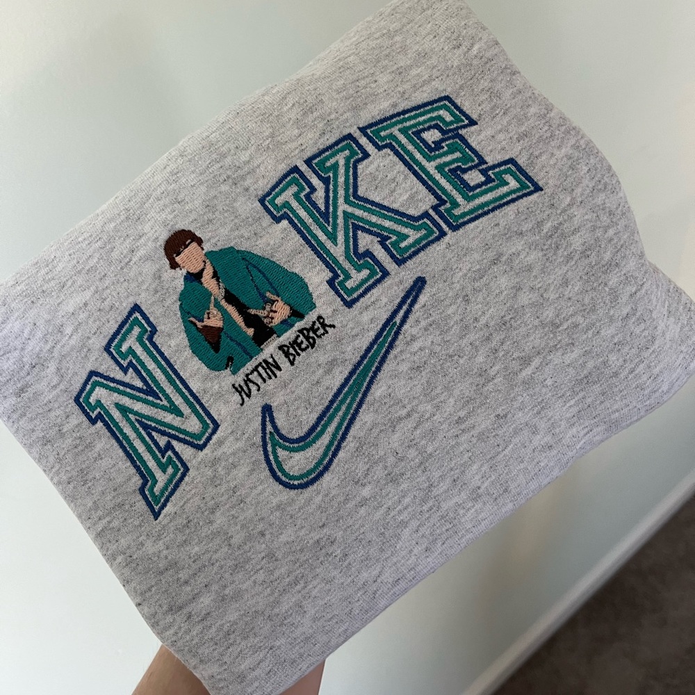 Justin Bieber Nike Embroidered Crewneck Sweatshirt